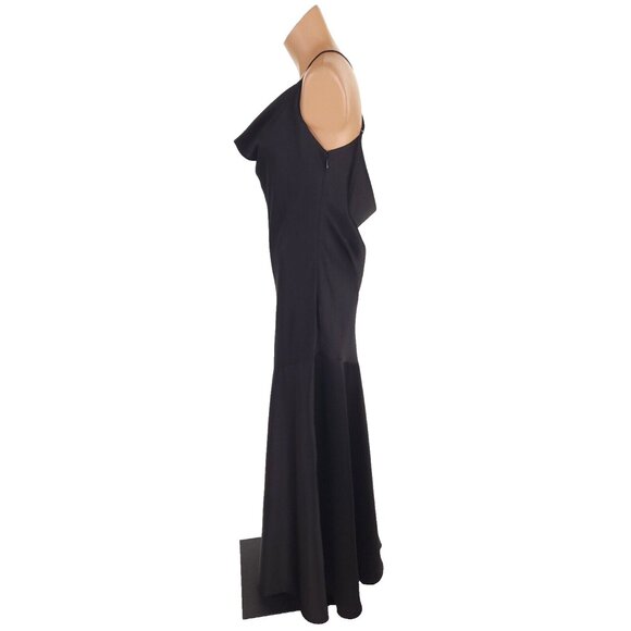 Halston Heritage Cowl Neck Slip Dress Size 8 Black $450 - Picture 6 of 16